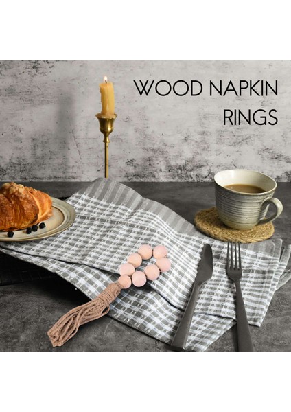 12 Adet Ahşap Boncuk Peçete Halkaları Püsküller ile Rustik Çiftlik Evi Ahşap Boncuklar Çelenk Duvar Asılı Dekorlar Düğün Ev Dekor (Yurt Dışından) fırsatları