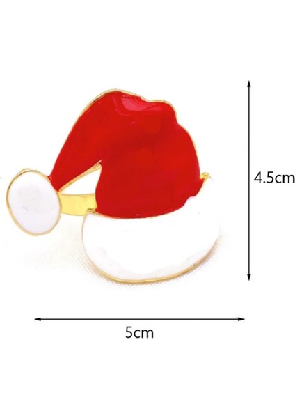 Noel Şapka Peçete Halkası Düğün Masa Dekorasyon Peçete Tutucu Noel Partisi Havlu Halka Peçete Toka-Gümüş (Yurt Dışından)