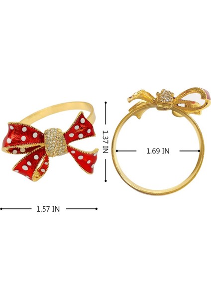 Peçete Halkaları 12'li Set, Düğün Için Kelebek Düğüm Peçete Yüzüğü, Noel, Doğum Günü Için Peçete Halkası (Yurt Dışından) fiyatları