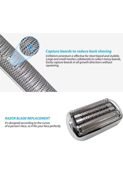 94M 92S 92M 90S Yedek Tıraş Makinesi Kafası Serisi 9 Pro Elektrikli Tıraş Makinesi Folyo Kesici 9030S 9040S 9050CC 9240S (Yurt Dışından) fiyatları