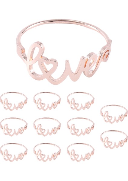 Düğün Için Sevgililer Peçete Halkaları Tutucu, Aşk Peçete Sahipleri Masa Ayarı Için Bahar Peçete Tokaları (Yurt Dışından)