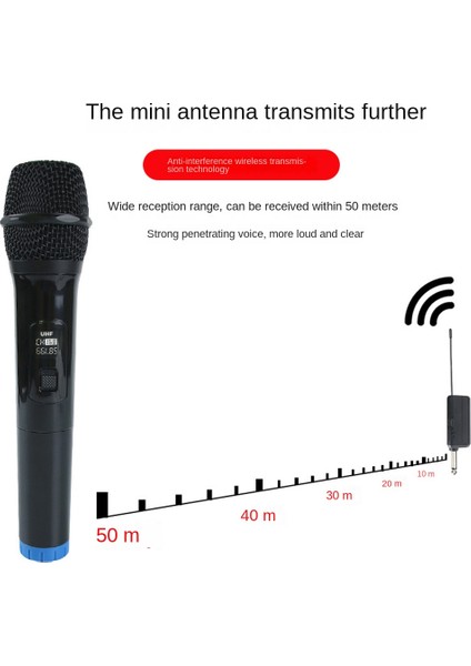 Ev Partisi Akıllı Tv Hoparlörü Şarkı Söylemek Için Kablosuz Mikrofon Uhf Dinamik El Tipi (Yurt Dışından)