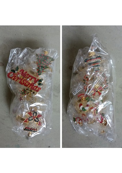 Noel Peçete Halkaları - Tatil Noel Masa Dekorasyonu Peçete Tokası Için 8 Peçete Tutucu Halkası Seti (Yurt Dışından)