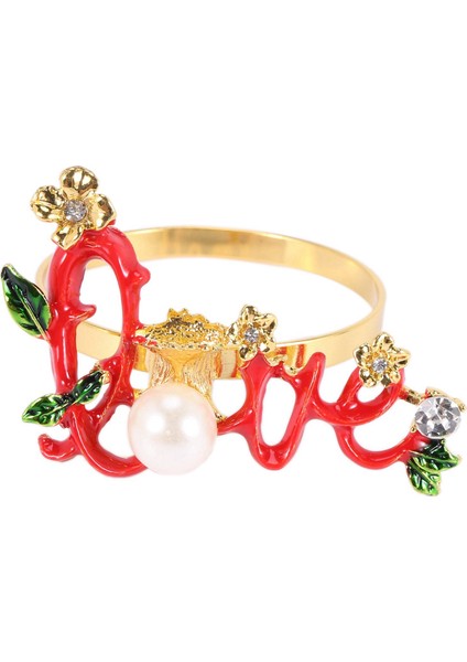 Noel Peçete Halkaları - Tatil Noel Masa Dekorasyonu Peçete Tokası Için 8 Peçete Tutucu Halkası Seti (Yurt Dışından) modelleri