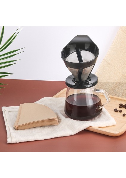 Yeniden Kullanılabilir Tek Fincan Tek Kullanımlık Kağıt Filtre Öğütücü Aracı Siyah ile Kahve Bira Kahve Damlatıcı Üzerine Dökün (Yurt Dışından) modelleri