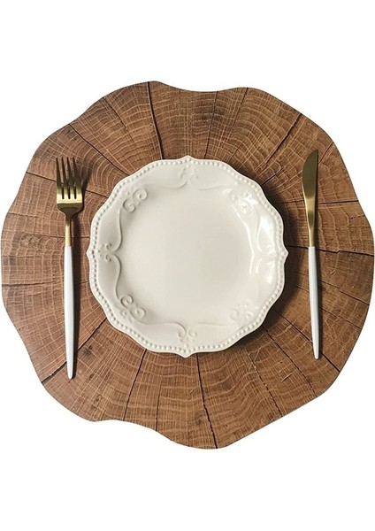 Yuvarlak Placemats Ahşap Tahıl Placemat Ev Masa Pedi Isıya Dayanıklı Yalıtım Placemat Masa Dekorları Mutfak Malzemeleri (Yurt Dışından) fiyatları