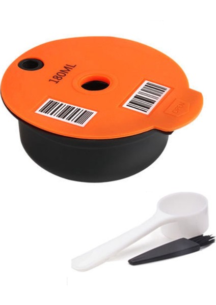 Yeniden Kullanılabilir Kahve Kapsülü Bölmeleri Için Doldurulabilir Filtre Makinesi Pod Kahve Kapsülü Pod Yedek Parça 180 ml (Yurt Dışından)