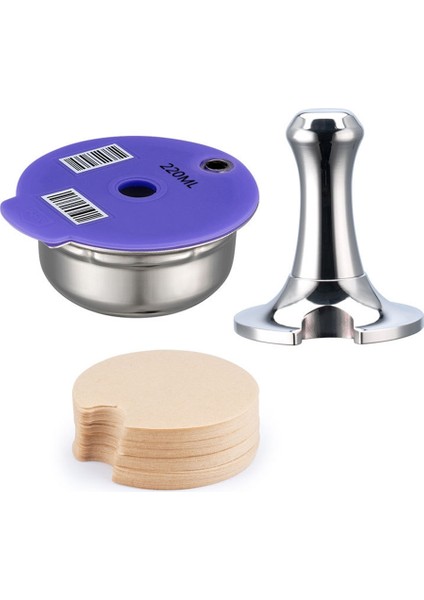 Makine Kahve Kapsülü Pod Doldurulabilir Filtre Pod + Presleme Tozu Çekiç + Filtre Kağıdı 220ML Için (Yurt Dışından) indirimleri