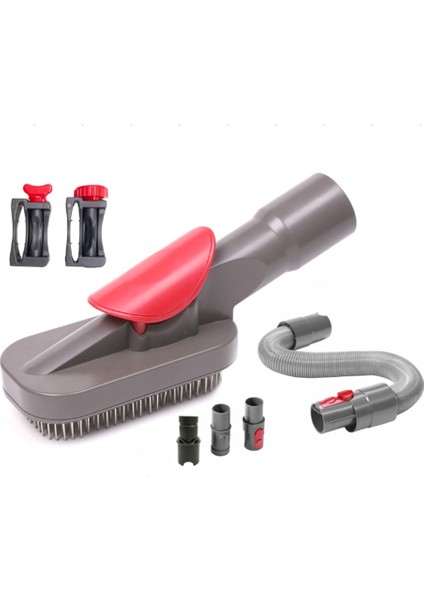 Vakum Eki Köpek Evcil Hayvan Fırçası Damat Aracı V6 V7 V10 V11 V15 Elektrikli Süpürge Pet Emme Kafası Aracı Gri (Yurt Dışından)