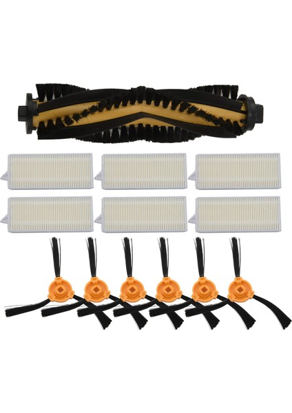Deebot N79S N79 Robotik Süpürge Için Yedek Aksesuar Kiti Filtre Ana Fırça Yan Fırça (Filtre + Fırça) (Yurt Dışından)