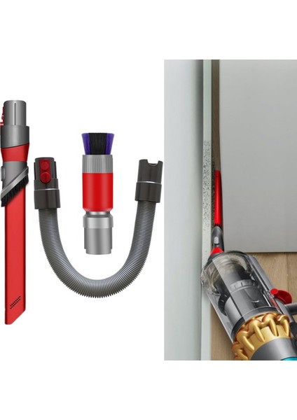 V7 V10 V11 V12 V15 Elektrikli Süpürge Traceless Toz Giderme Yumuşak Fırça + Aralık Temizleme Fırçası + Hortum + Anahtar Kilidi (Yurt Dışından) fırsatları