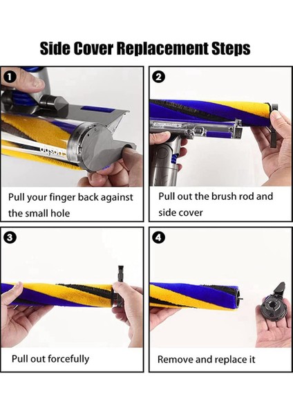 Digital Slim, Slim, V12 V15 Detect Slim Elektrikli Süpürge Yedek Parçaları Için Rulo Fırça Çubuğu Uç Kapağı Kapağı (Yurt Dışından)