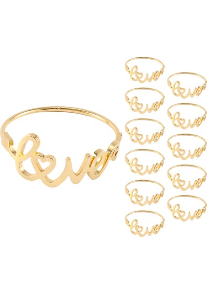 Düğün Için Sevgililer Peçete Halkaları Tutucu, Aşk Peçete Sahipleri Masa Ayarı Için Bahar Peçete Tokaları Altın (Yurt Dışından) modelleri