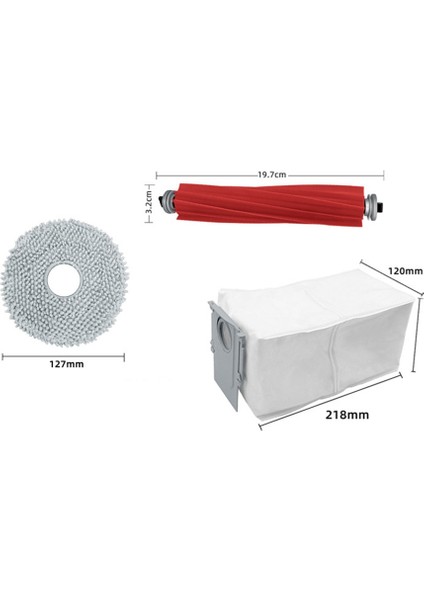 P10 / Q Robot Süpürge Yedek Parçaları Ana Yan Fırça Paspas Bez Toz Torbası Için (Yurt Dışından)