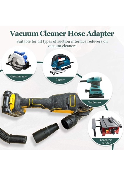 Evrensel Elektrikli Süpürge Elektrikli Alet Adaptörü, 8 Pcs Vakum Hortumu Adaptörü Toz Emme Elektrikli Süpürge Için Redüktör Hortumu (Yurt Dışından)