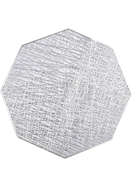 10 Paket Preslenmiş Pvc Metalik Içi Boş Servis Altlıkları/şarj Cihazı/düğün Aksan Merkezinde Sekizgen Servis Altlıkları, Yemek Için Servis Altlıkları (Yurt Dışından)