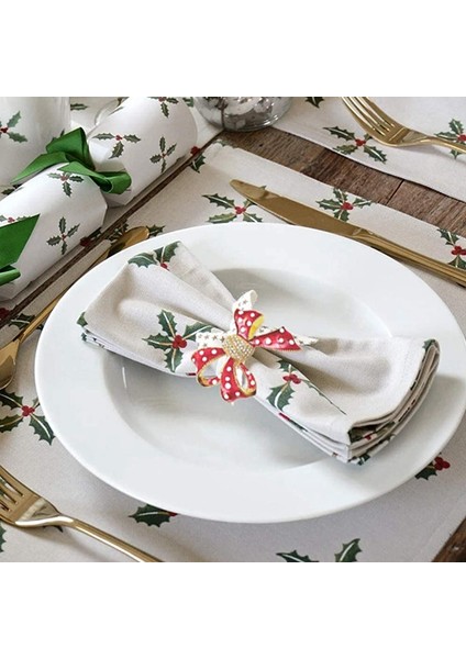 Peçete Halkaları 6'lı Set, Düğün Için Kelebek Düğüm Peçete Yüzüğü, Noel, Doğum Günü Için Peçete Halkası (Yurt Dışından)