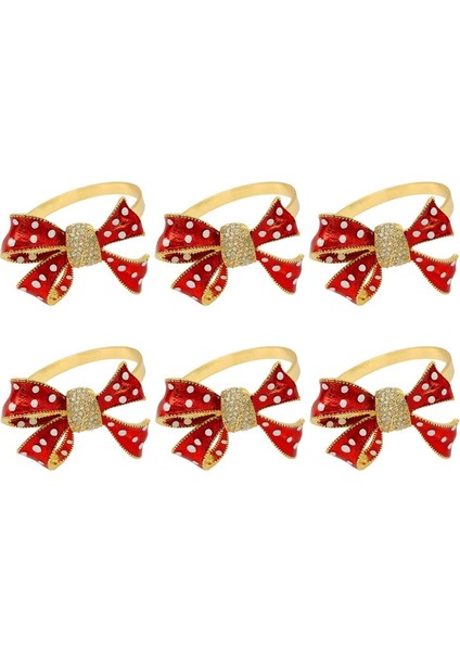 Peçete Halkaları 6'lı Set, Düğün Için Kelebek Düğüm Peçete Yüzüğü, Noel, Doğum Günü Için Peçete Halkası (Yurt Dışından) fiyatları