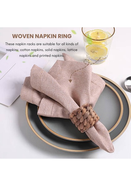 Su Sümbülü Dokuma Peçete Halkası, El Yapımı Örgülü Çim Peçete Halkası, Noel Için Çiftlik Evi Peçete Toka Tutucu, Günlük Kullanım (Yurt Dışından) fırsatları