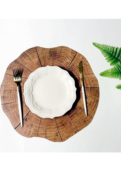 Yuvarlak Placemats Ahşap Tahıl Placemat Ev Masa Pedi Isıya Dayanıklı Yalıtım Placemat Masa Dekorları Mutfak Malzemeleri (Yurt Dışından) modelleri