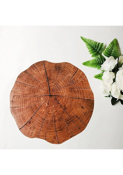 Yuvarlak Placemats Ahşap Tahıl Placemat Ev Masa Pedi Isıya Dayanıklı Yalıtım Placemat Masa Dekorları Mutfak Malzemeleri (Yurt Dışından) fırsatları