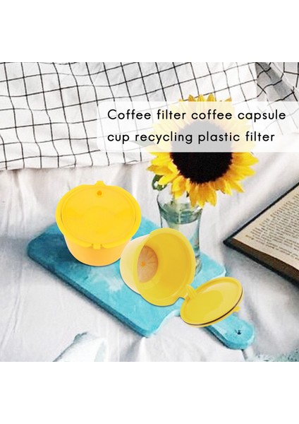 Takım Doldurulabilir Kahve Kapsülleri Bakla Yeniden Kullanılabilir Kahve Filtresi Plastik Kaşık Fırça ile Yüksek Kaliteli Sarı (Yurt Dışından) fiyatları