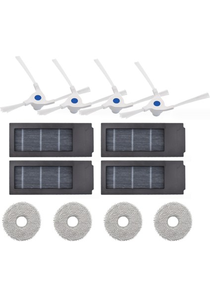12 Adet Yedek Parçalar Deebot X2/x2 PRO/DEX86 Robotlu Süpürge Yan Fırça Hepa Filtre Paspas Bezi (Yurt Dışından) fiyatları