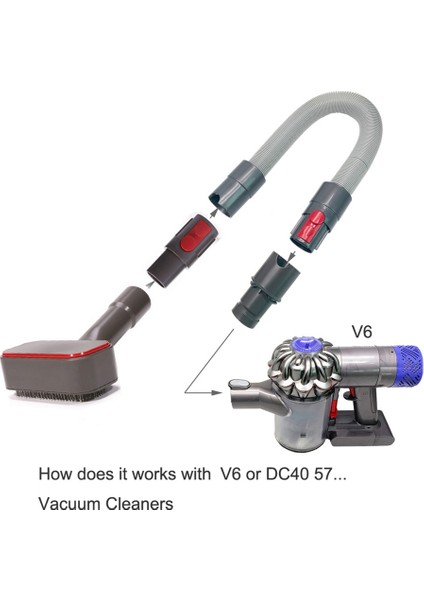 Evcil Hayvan Bakım Aracı Için Pet Saç Eki, Köpek Fırçası Elektrikli Süpürge V15 V11 V10 V7 V6 Hortum Eki (Yurt Dışından) modelleri