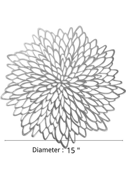 Stil Masa Dekorasyon Mat Hibiscus Çiçek Bronzlaştırıcı Pvc Servis Altlığı Gümüş 6 Parça (Yurt Dışından) fırsatları