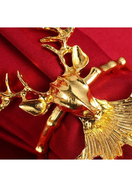 Peçete Halkaları Noel Ren Geyiği Kafası Peçete Halkaları Moda Alaşım Peçete Sahipleri Peçete Tokaları, 6 Adet, Gümüş (Yurt Dışından) modelleri