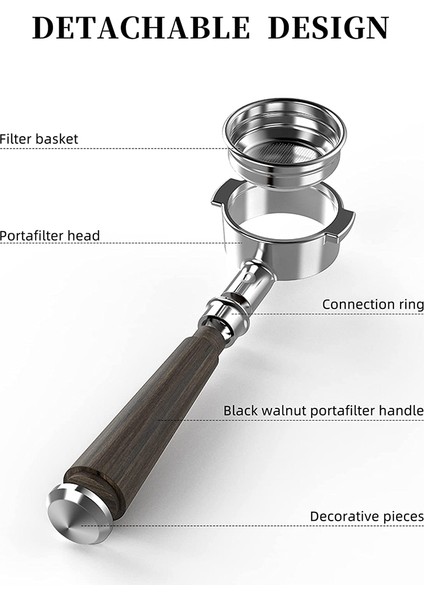 Çift Kazanlı Espresso Makinesi Için 58MM Dipsiz Portafiltre BES900XL, BES920XL, BES980XL, BES990BSS (Yurt Dışından)