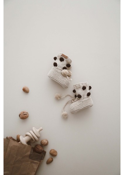 Ponponlu Örgü Patik Bebek 0-12 Ay fırsatları