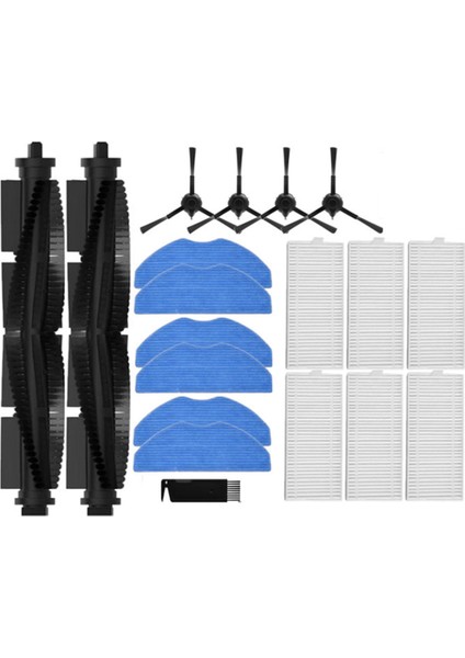 360 S8, S8 Plus Robotlu Süpürge Aksesuarları Için Yedek Yedek Parçalar Ana Yan Fırça Filtre Paspas Bezi (Yurt Dışından)