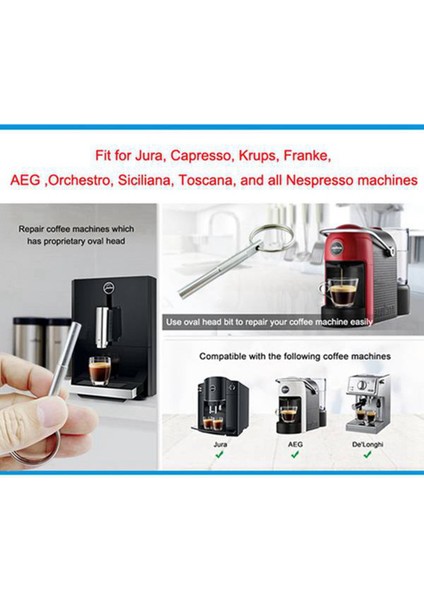 SS316 Onarım Güvenlik Aracı Oval Başlı Vidalar Kahve Makinesi Için Özel Bit Anahtar Temizleme Hizmeti (Yurt Dışından) modelleri