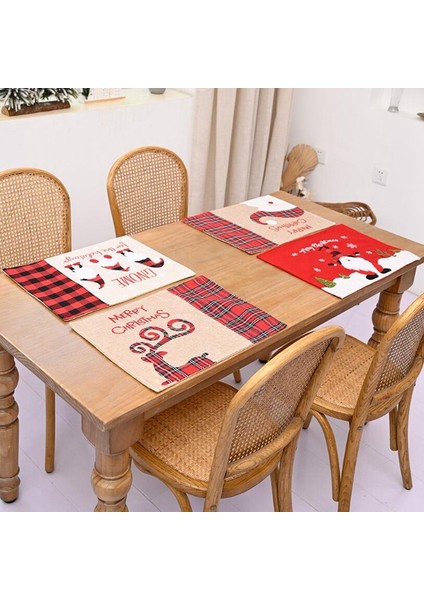 Noel Masa Süslemeleri Placemat Ev Için Mutlu Yeni Yıl Navidad Xmas Natale Kerst (Yurt Dışından) fırsatları