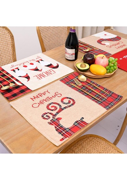 Noel Masa Süslemeleri Placemat Ev Için Mutlu Yeni Yıl Navidad Xmas Natale Kerst (Yurt Dışından) indirimleri