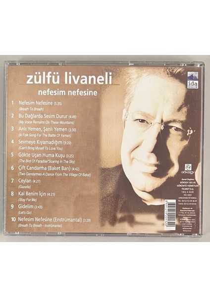 Zülfü Livaneli Nefesim Nefesine CD (Orjinal Dönem Baskı)