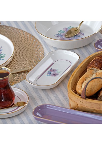 Lindy Altın Yaldızlı 41 Parça Seramik Kahvaltı Takımı