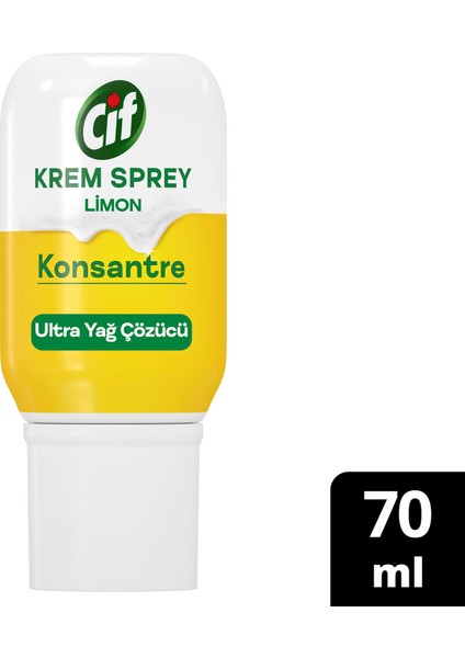 Krem Sprey Konsantre Ultra Yağ Çözücü Limon 70 ml