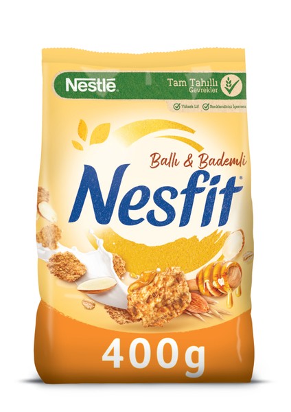 Nestlé Nesfit Ballı Bademli Tam Tahıl ve Pirinç Gevreği 400g