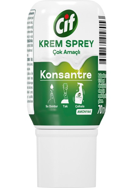 Krem Sprey Çok Amaçlı Konsantre Amonyak 70 ml