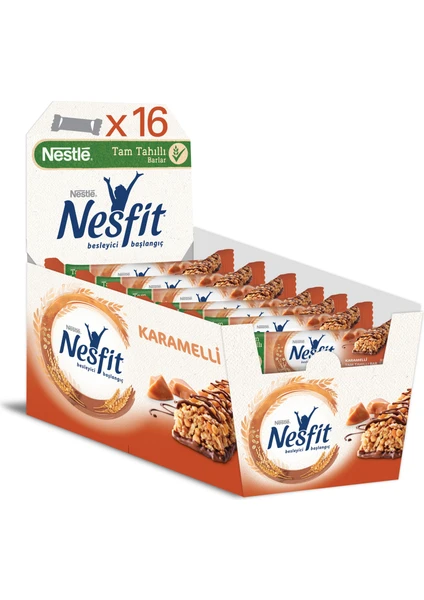 Nestlé Nesfit Karamelli Tam Tahıllı Bar 16'lı 16x23,5 gr