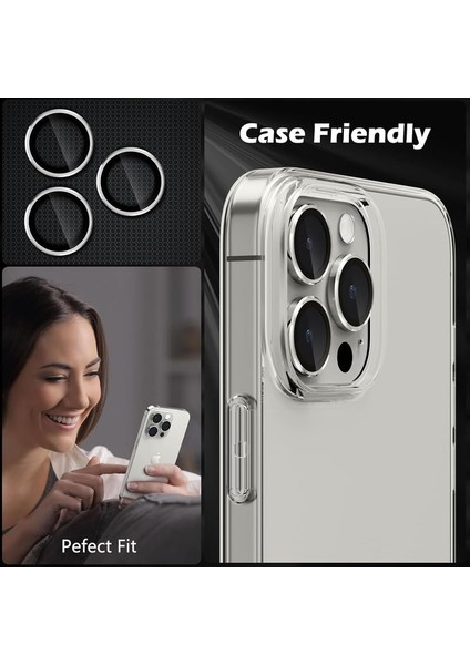 iPhone 15 Pro Max Uyumlu Kamera Lens Koruyucu Tam Kaplayan Temperli Hd Cam Kılıf Dostu Tasarım fiyatları