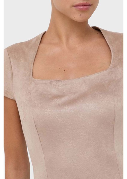 Ss Luna Jakarlı Slim Fit Mini Elbise Kadın Elbise W3YK0IWFIY0 A10L
