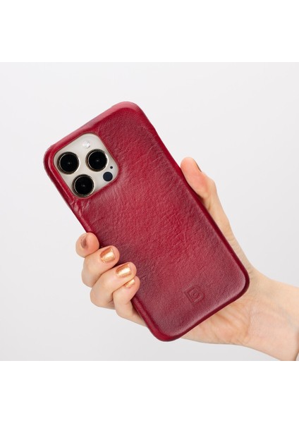 Apple iPhone 15 Pro Max Uyumlu Deri Arka Kapak F360 V4EF