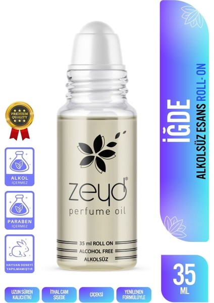 İğde Kokulu Alkolsüz Esans 35 ml Parfüm Esansı Roll-on Edp Esansiyel Yağ Zeyd