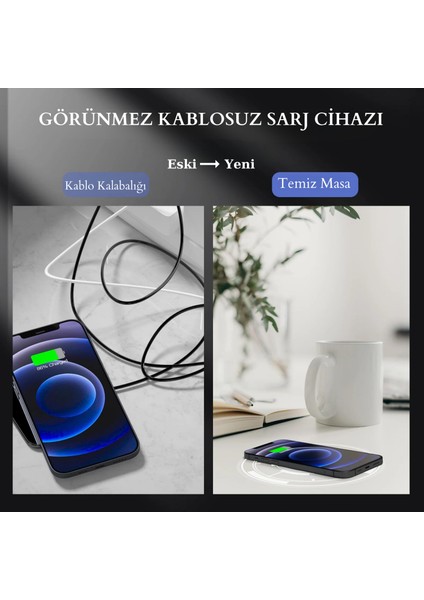 C-30 Görünmez Kablosuz Şarj Cihazı