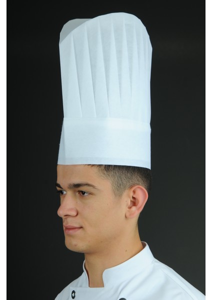 Tek Kullanımlık Tela Aşçı Kepi Beyaz (30CM) 20 Adet.
