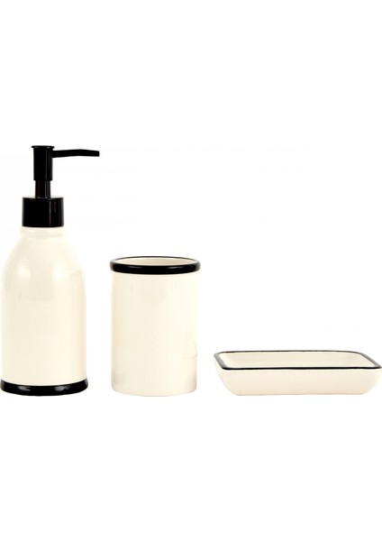 Plain 3 Parça Banyo Seti Bej