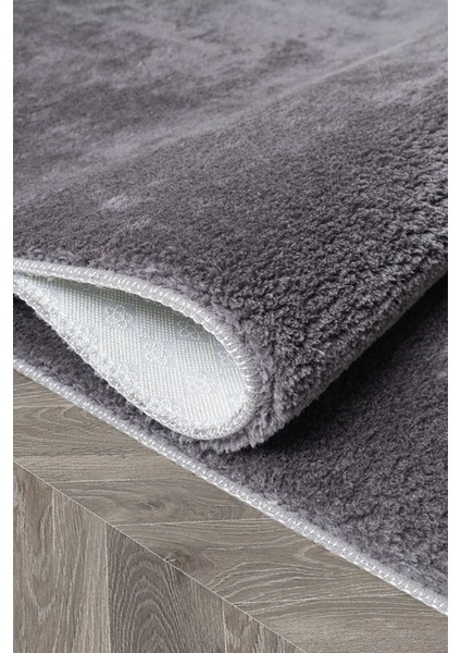 Comfort Puffy Ponpon Saçaklı Peluş Halı Antrasit fiyatları